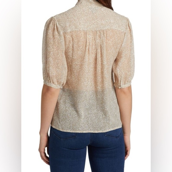 PAIGE | Esta silk Tieneck Blouse | size large - Picture 2 of 8